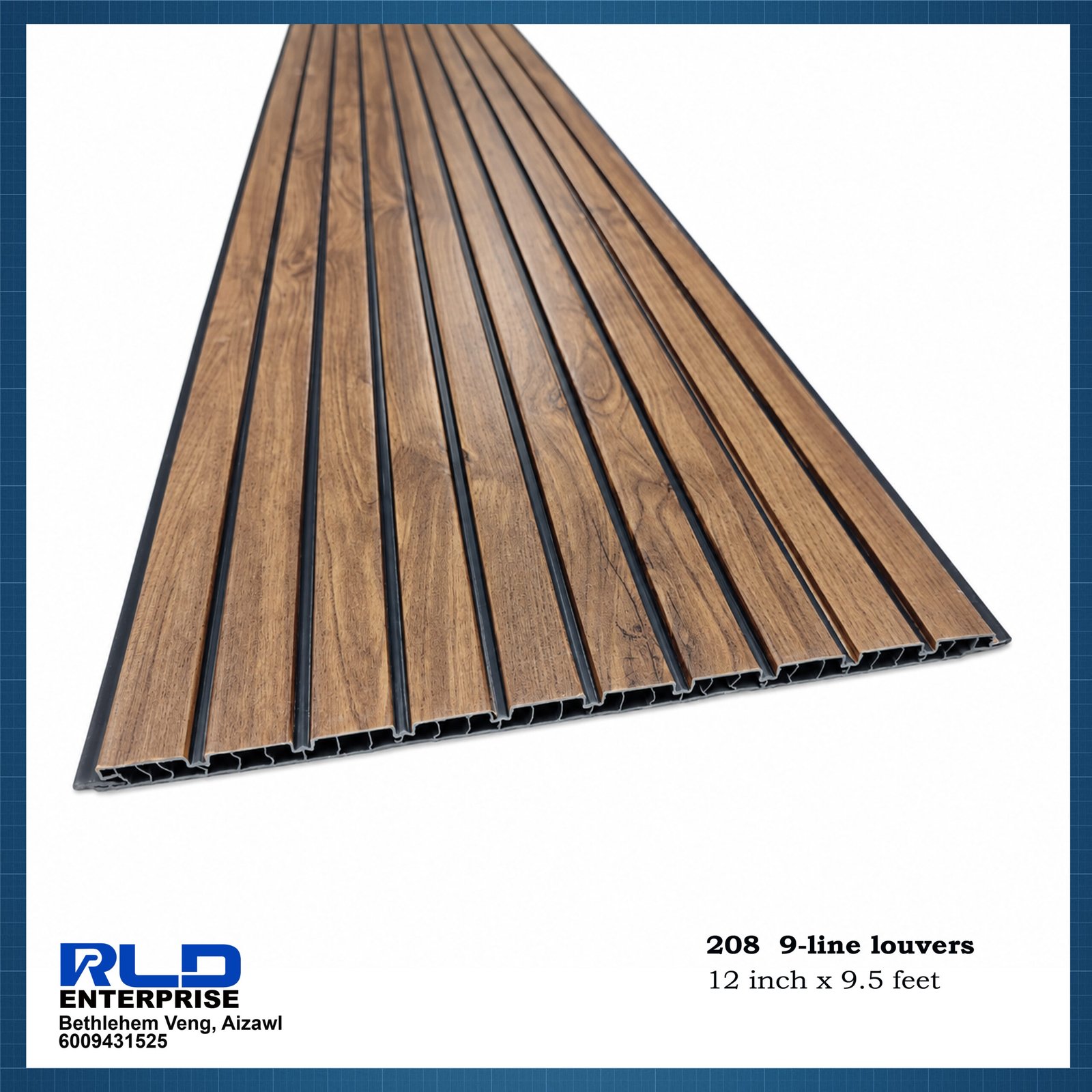 208 208 PVC 9 line Louver - Image 1